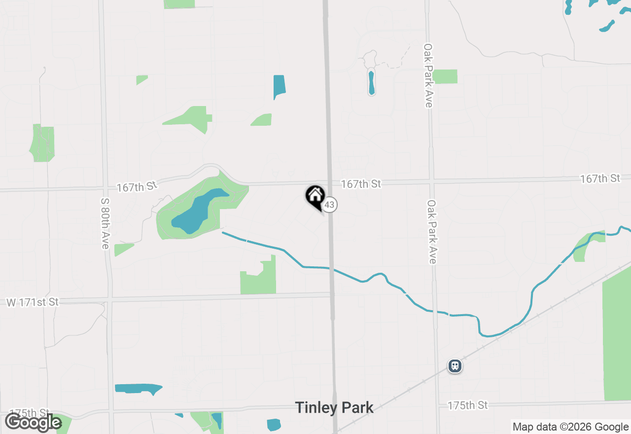 Map of 16813 Oconto Avenue, Tinley Park, IL 60477
