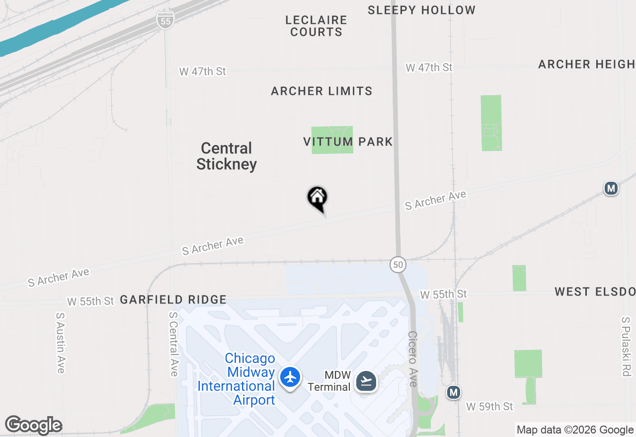 Map of 5586 S Archer Avenue #2C, Chicago, IL 60638