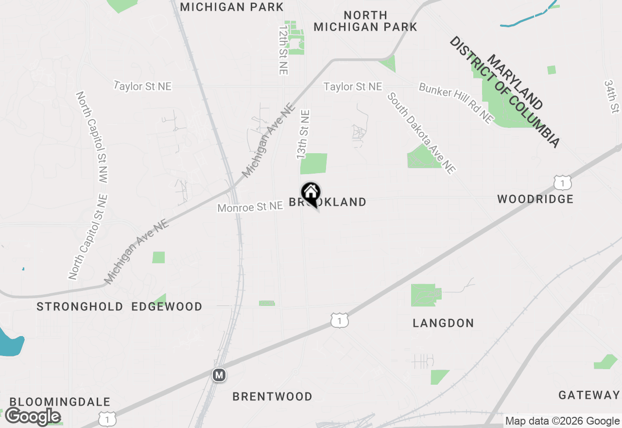Map of 1308 Lawrence Street Ne, Washington, DC 20017