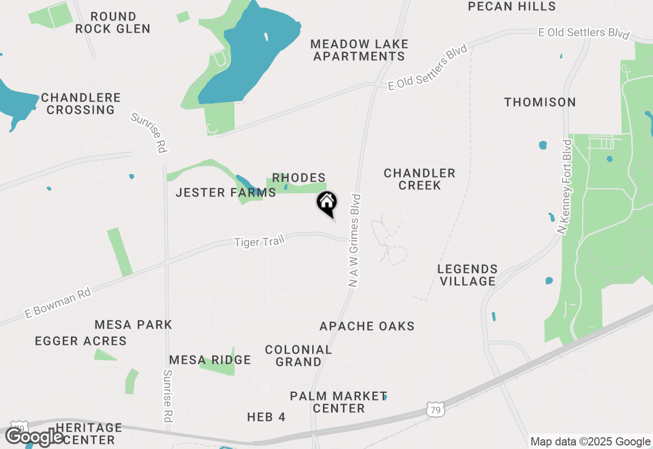 Map of 2208 Bluebonnet Dr, Round Rock, TX 78664