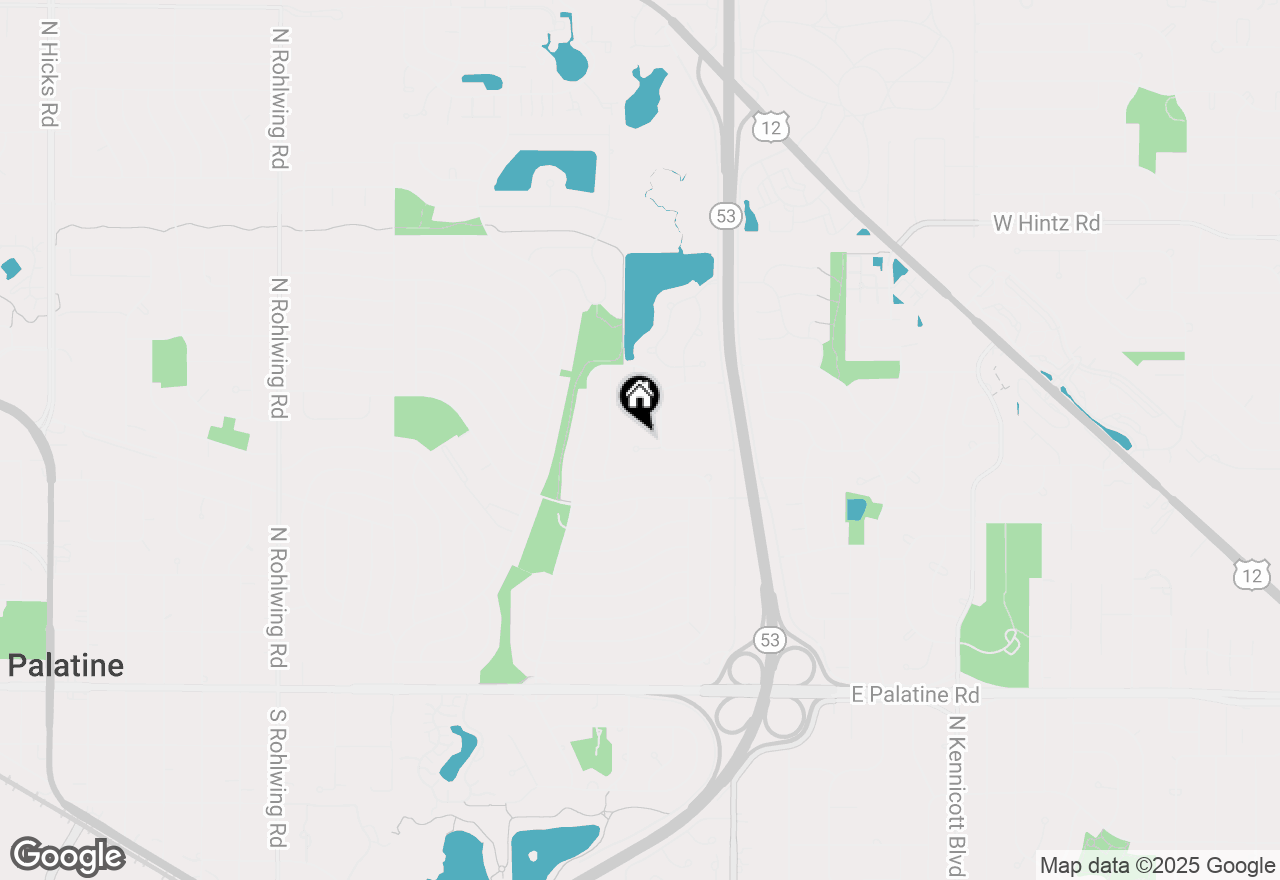 Map of 1420 E Lake Louise Drive, Palatine, IL 60074