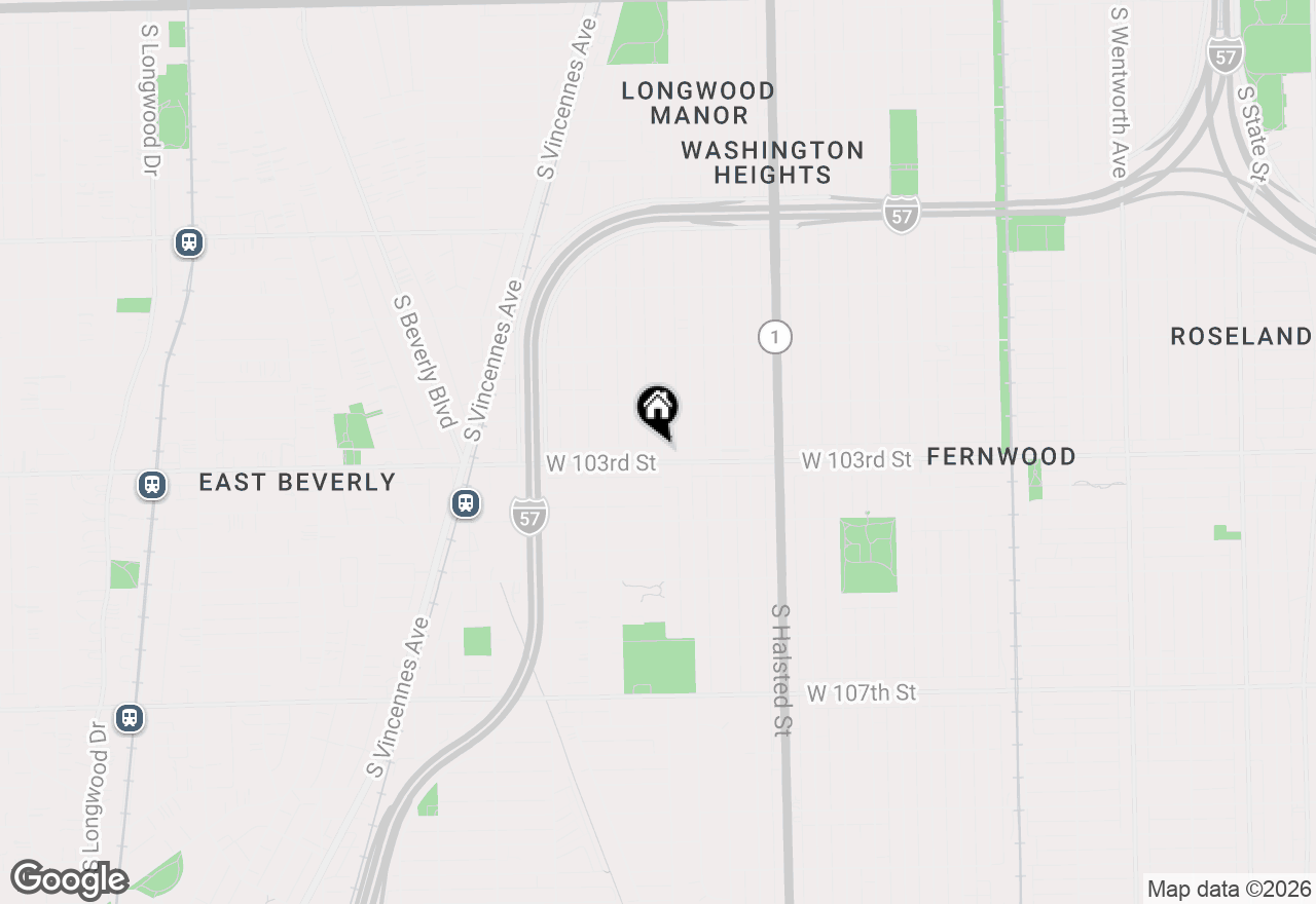 Map of 1004 W 103rd Street, Chicago, IL 60643