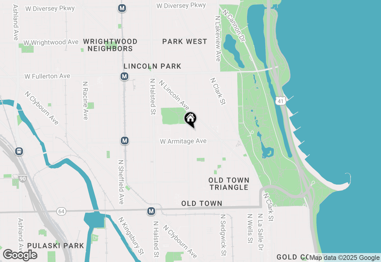 Map of 2045 N Larrabee Street #7207, Chicago, IL 60614