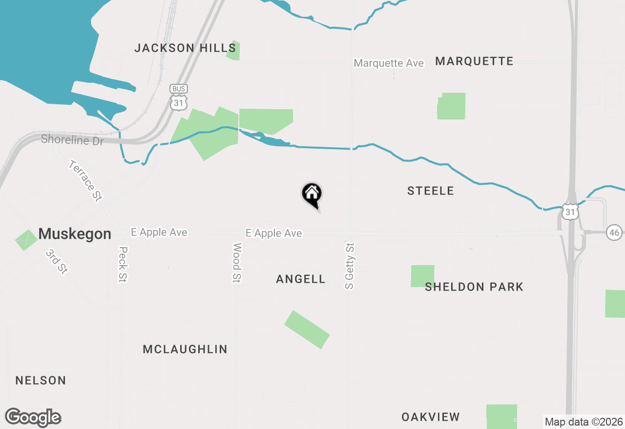 Map of 662 Allen Avenue, Muskegon, MI 49442