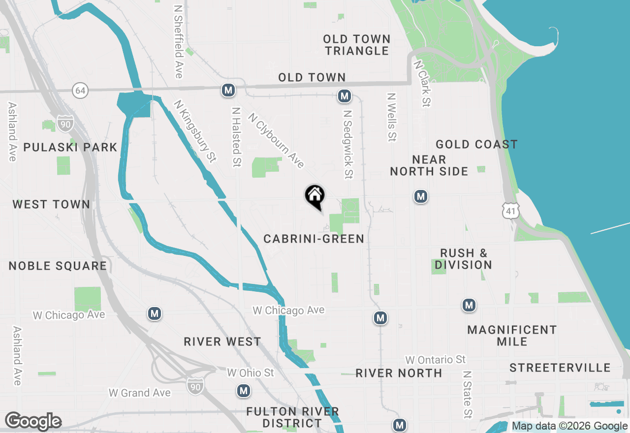 Map of 505 W Elm Street #5, Chicago, IL 60610