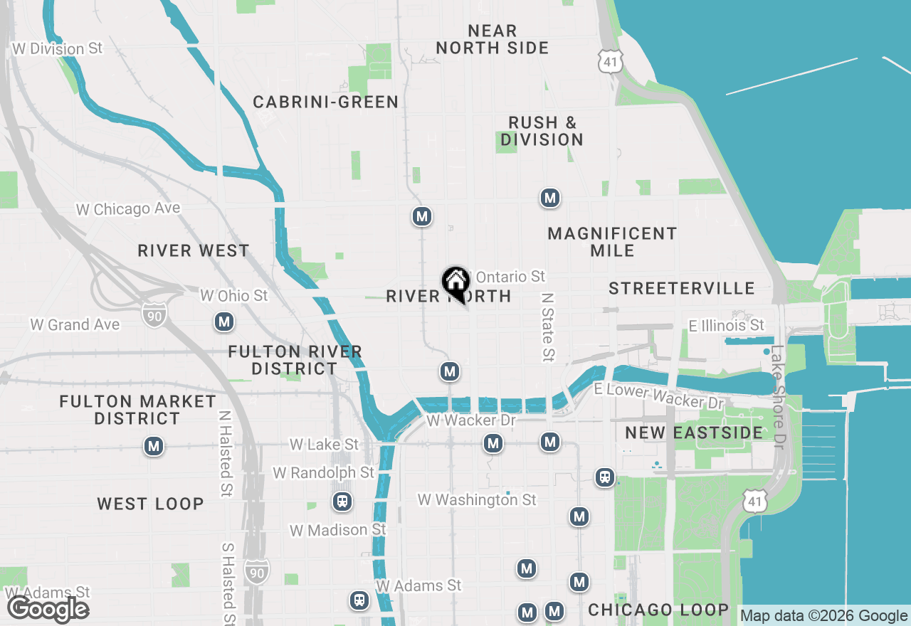 Map of 166 W Grand #2A, Chicago, IL 60610