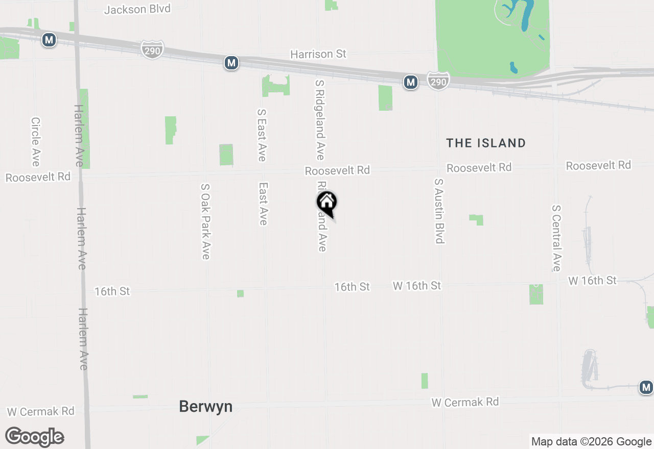 Map of 1341 Ridgeland Avenue #2, Berwyn, IL 60402