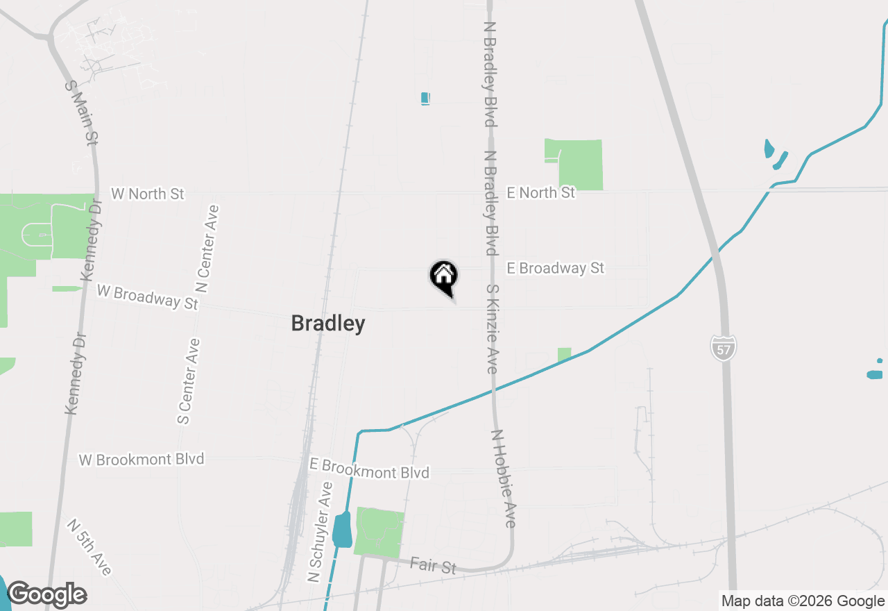Map of 195 S Douglas Avenue, Bradley, IL 60915