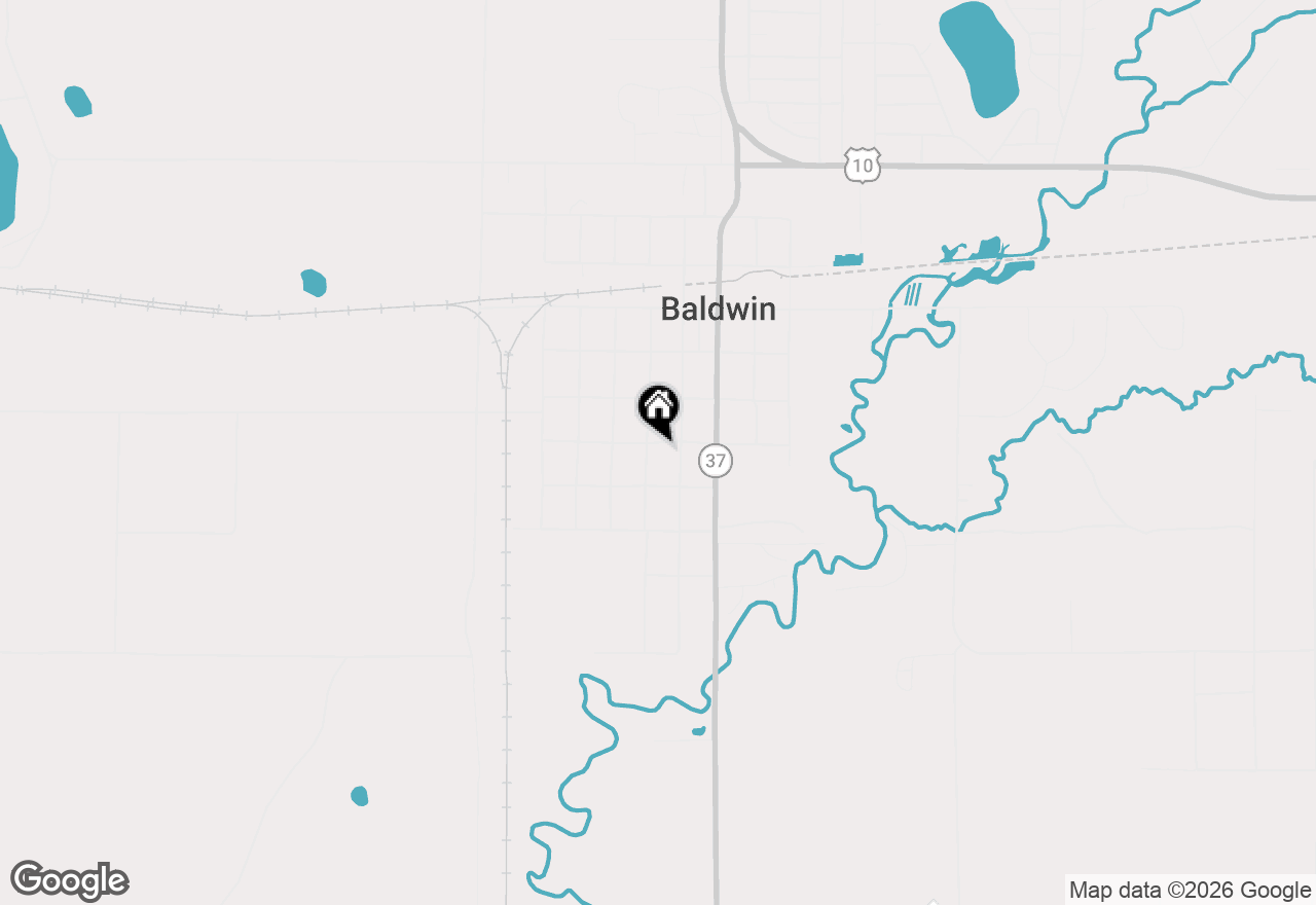 Map of 615 6th Street, Baldwin, MI 49304