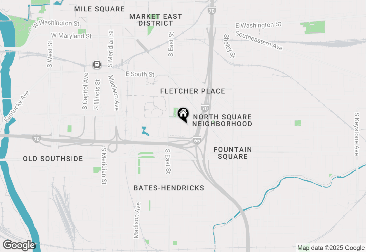 Map of 836 Noble Street, Indianapolis, IN 46203