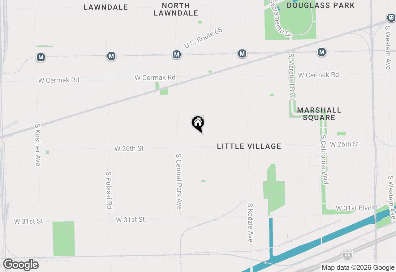 Map of 2521 S Saint Louis Avenue, Chicago, IL 60623
