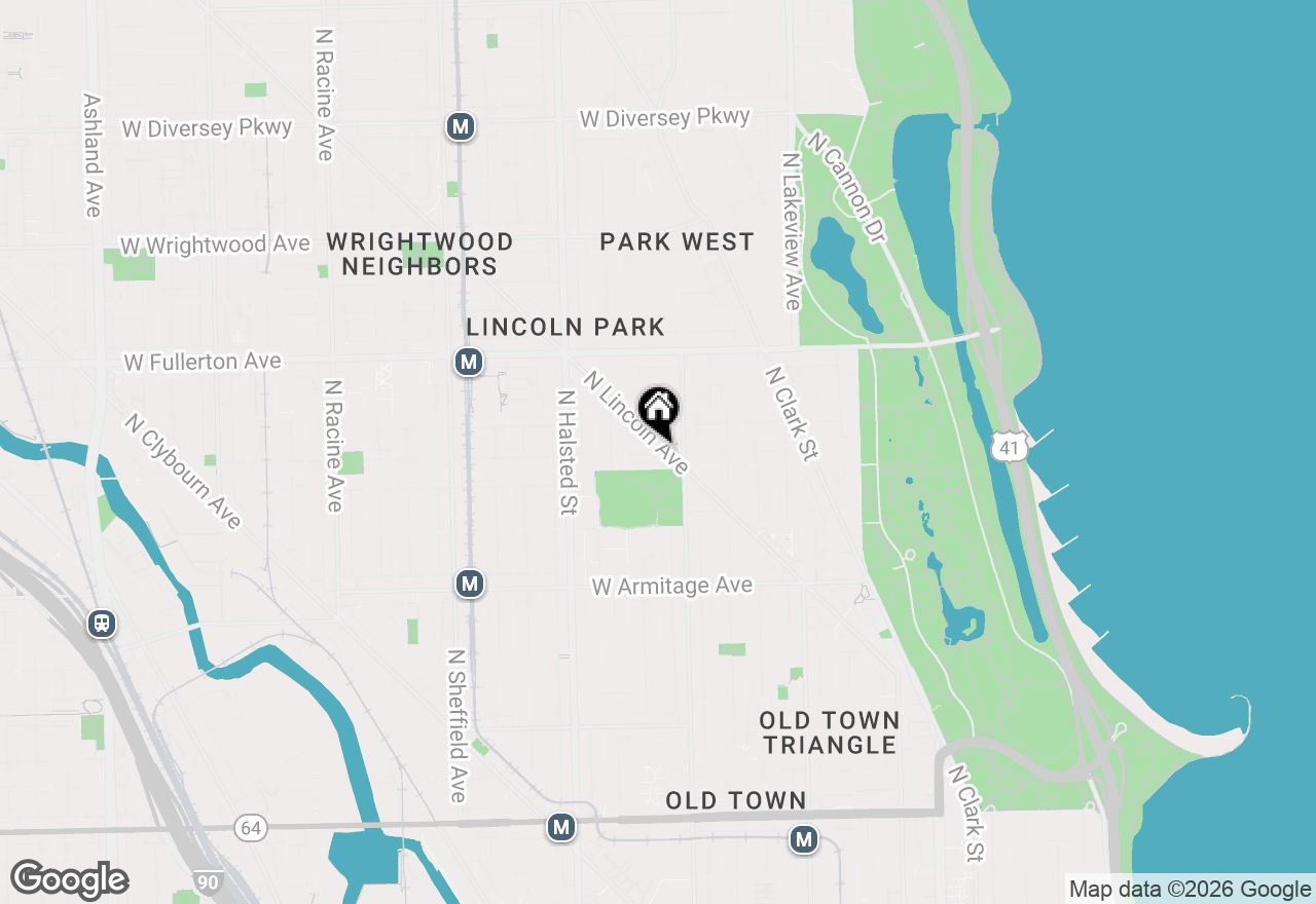 Map of 2226 N Lincoln Avenue #3A, Chicago, IL 60614