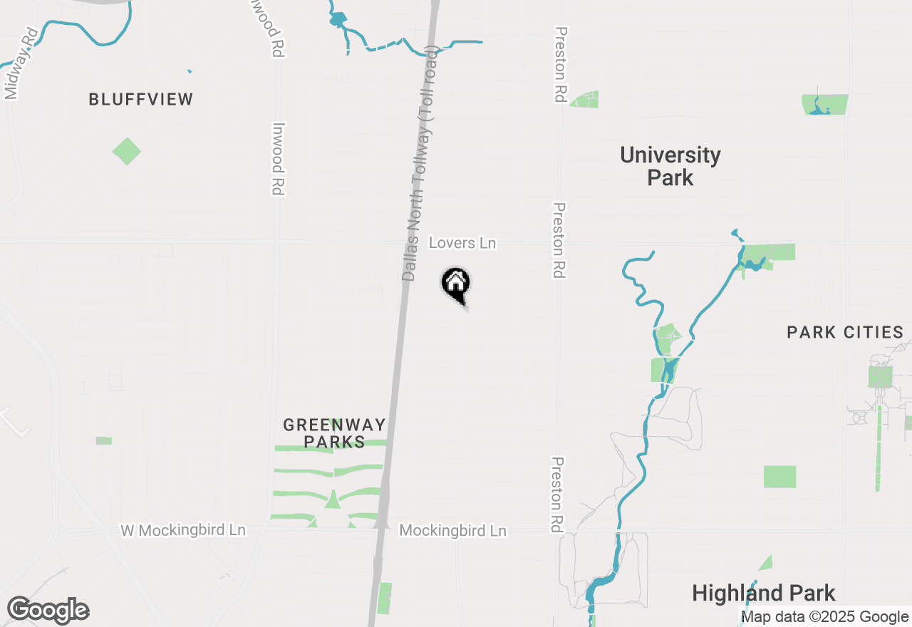 Map of 4400 Glenwick Lane, University Park, TX 75205