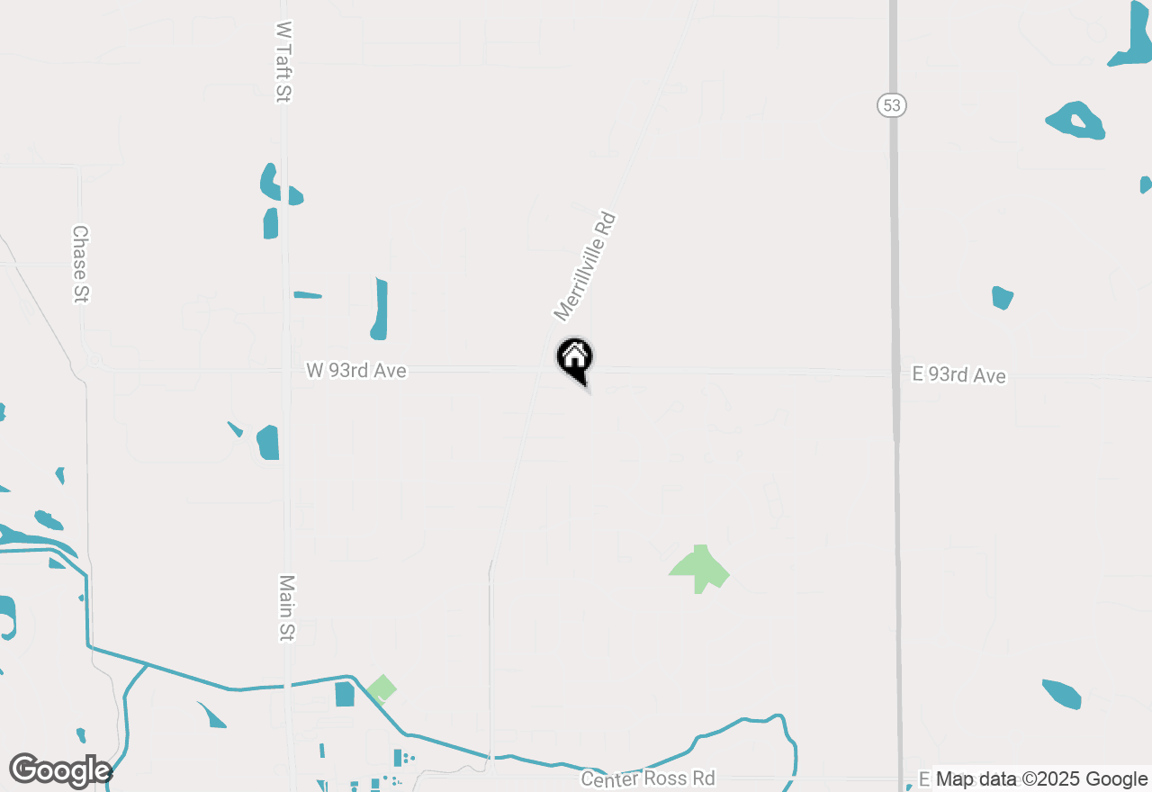 Map of 1423 W 93rd Place, Crown Point, IN 46307