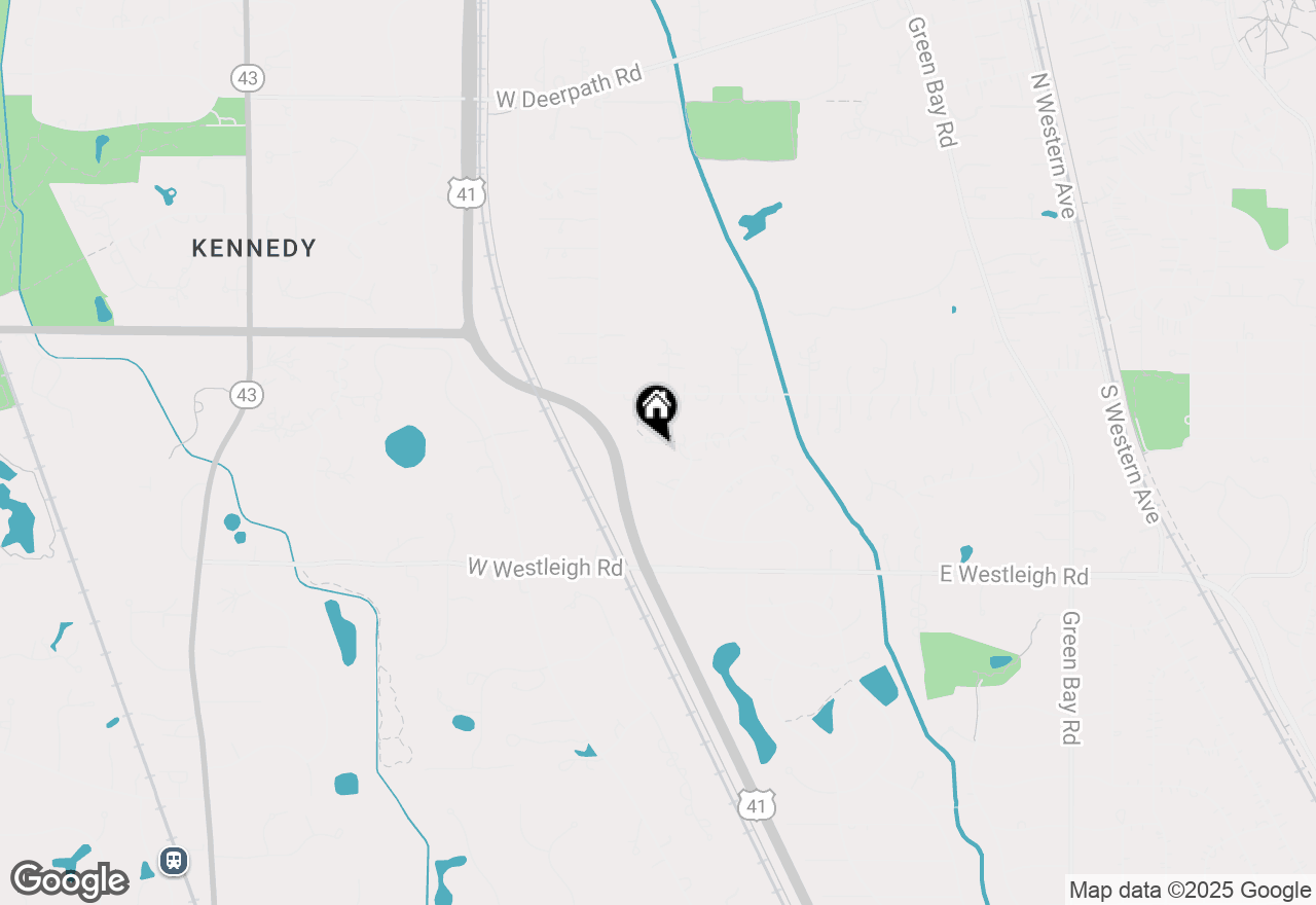 Map of 135 S Basswood Road, Lake Forest, IL 60045
