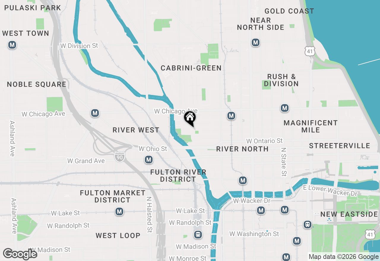 Map of 676 N Kingsbury Street #104, Chicago, IL 60654