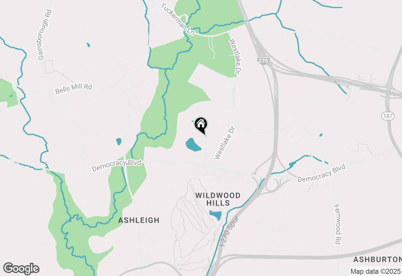 Map of 7628 Westlake Terrace #74, Bethesda, MD 20817