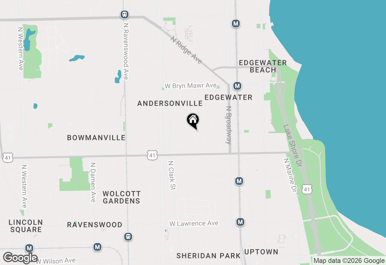 Map of 5312 N Glenwood Avenue #1E, Chicago, IL 60640