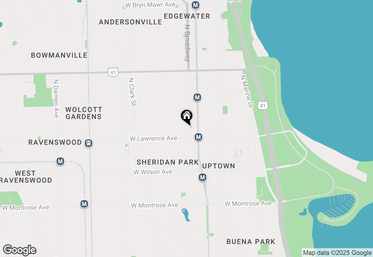 Map of 1215 W Gunnison Street #202, Chicago, IL 60640