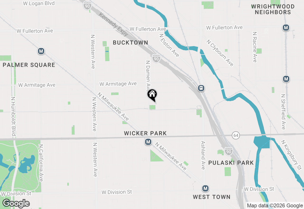 Map of 1830 N Winchester Avenue #214, Chicago, IL 60622