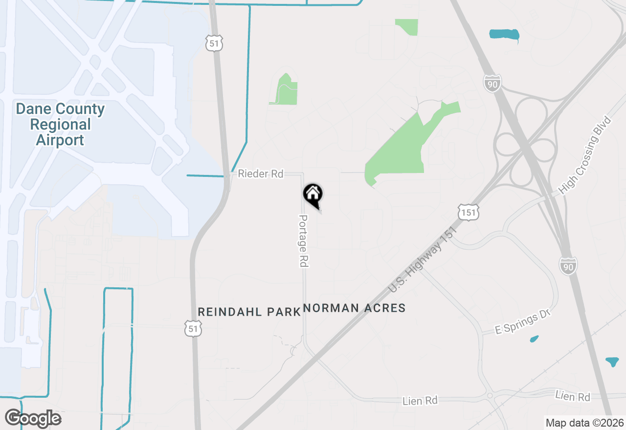 Map of 2610 Green Ridge Drive, Madison, WI 53704