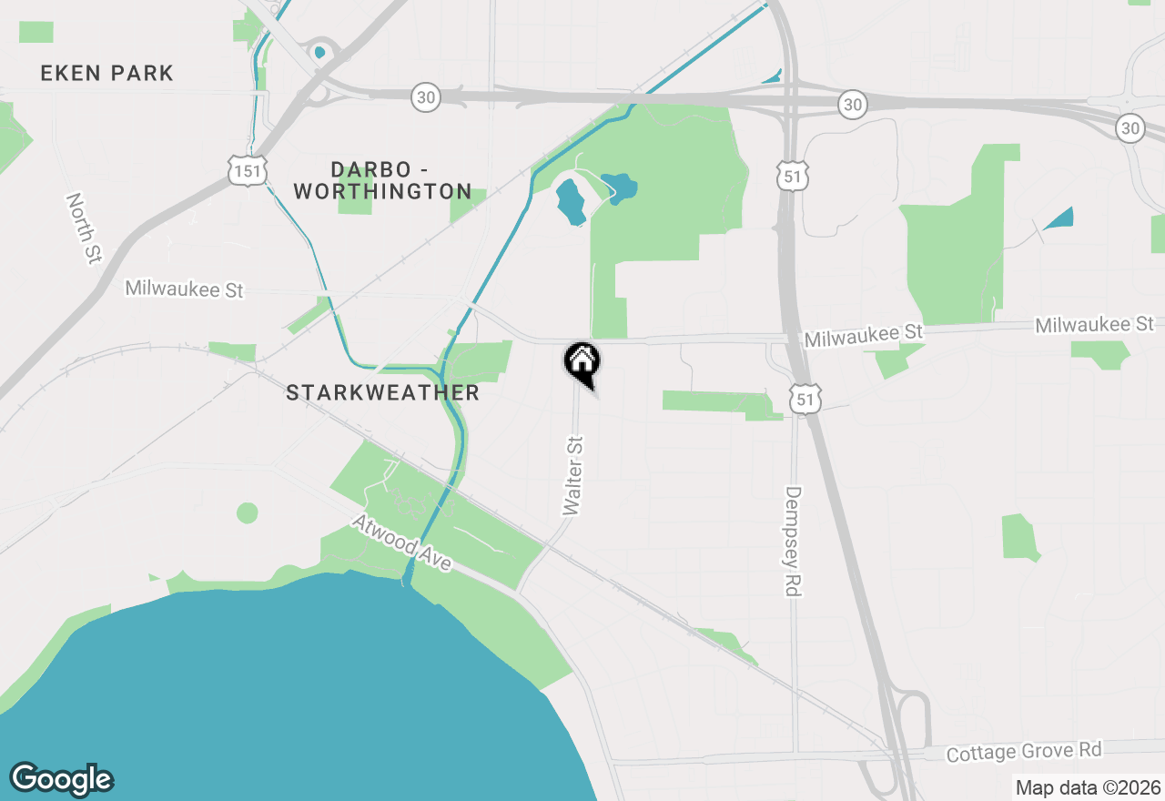 Map of 53 Walter Street, Madison, WI 53714