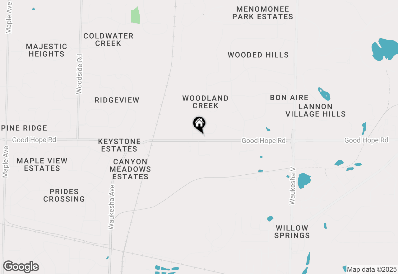 Map of N72W22659 Edgewood Ln, Sussex, WI 53089