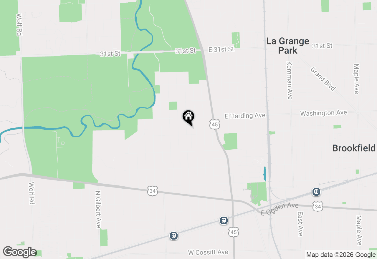 Map of 613 N Spring Avenue, La Grange Park, IL 60526