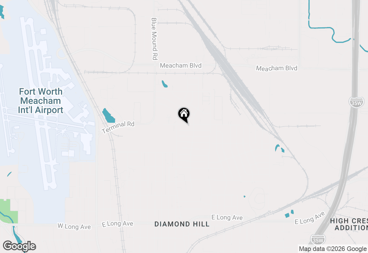 Map of 1316 Terminal Road, Fort Worth, TX 76106