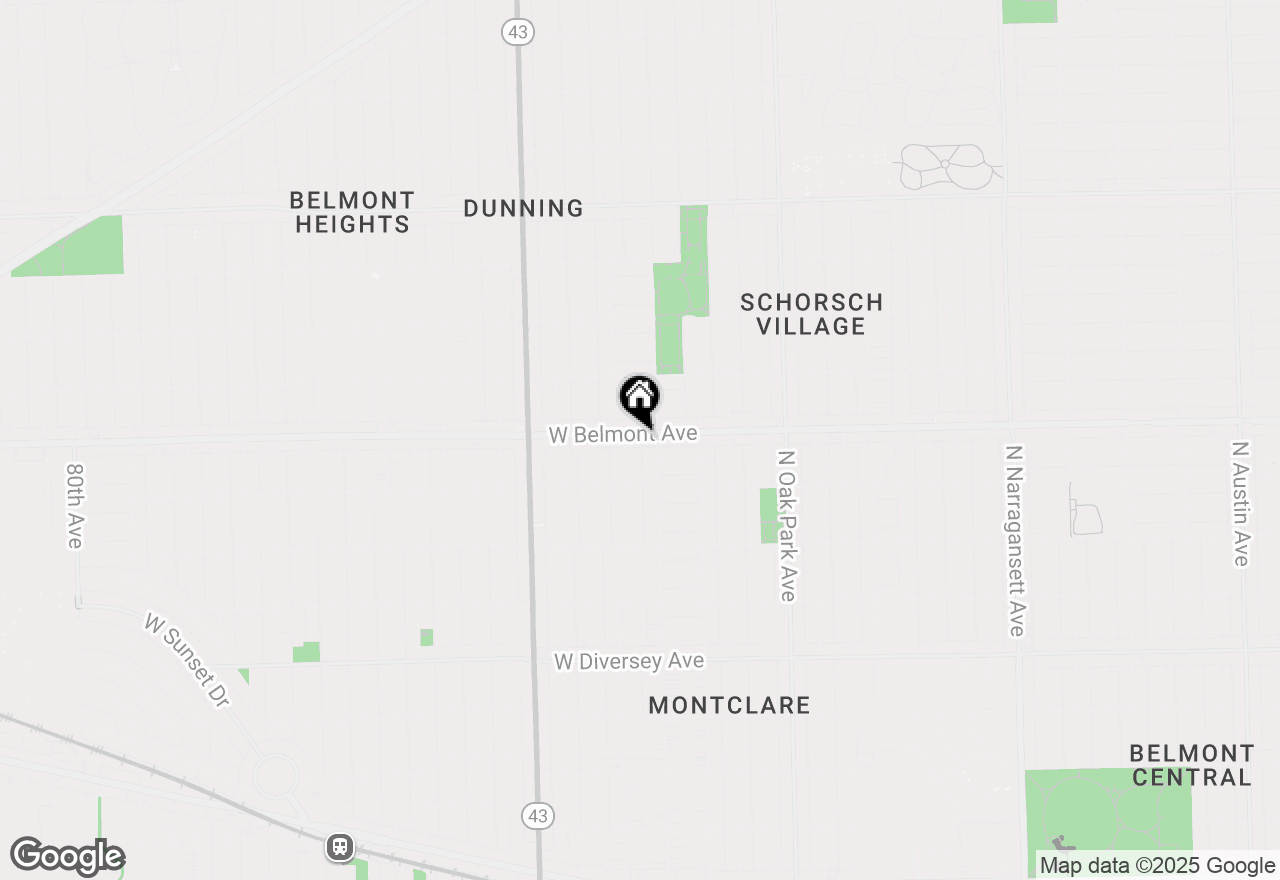 Map of 7021 W Belmont Avenue #1S, Chicago, IL 60634