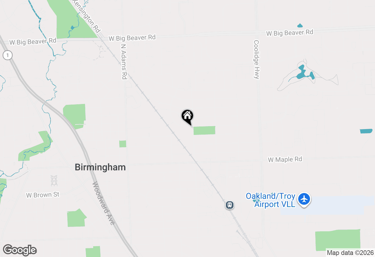 Map of 1985 Graefield Road, Birmingham, MI 48009