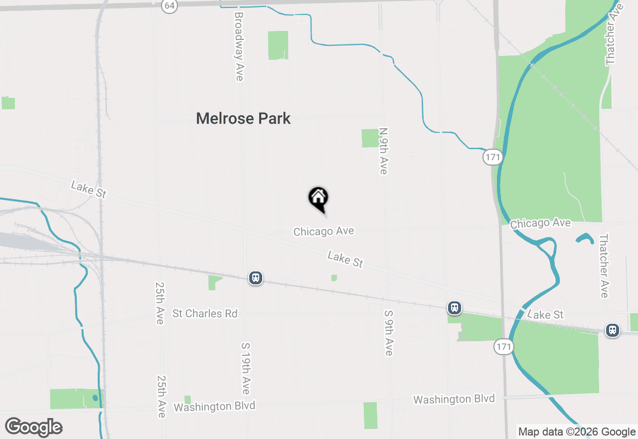 Map of 719 N 14th Avenue, Melrose Park, IL 60160
