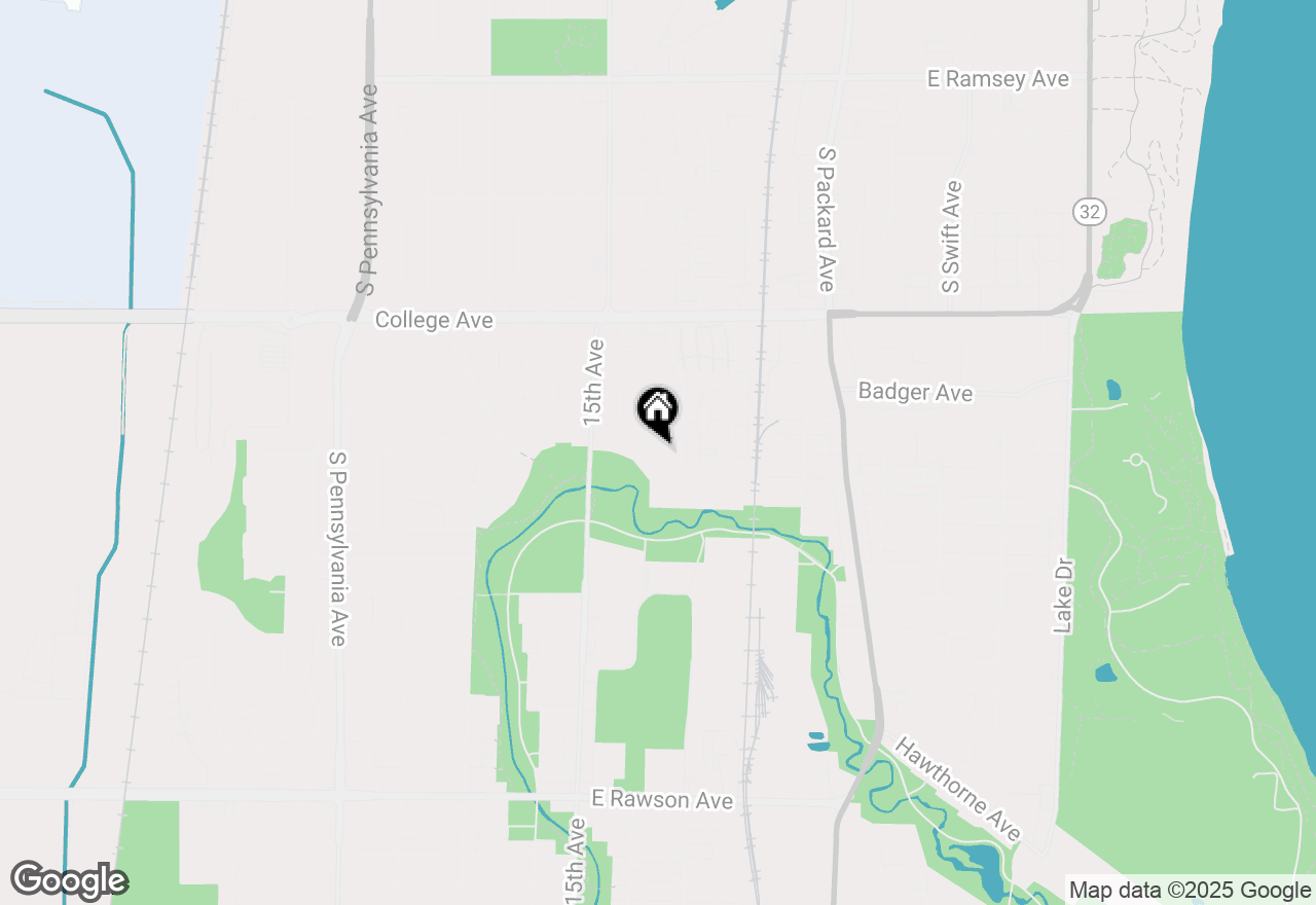 Map of 1337 Park Ave, South Milwaukee, WI 53172