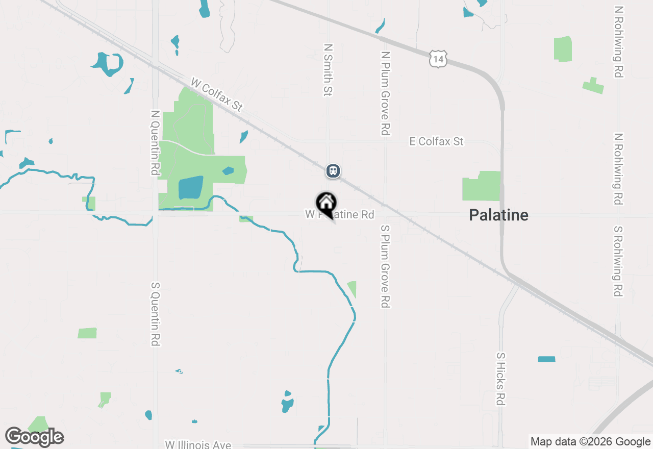 Map of 190 W Johnson Street #305, Palatine, IL 60067