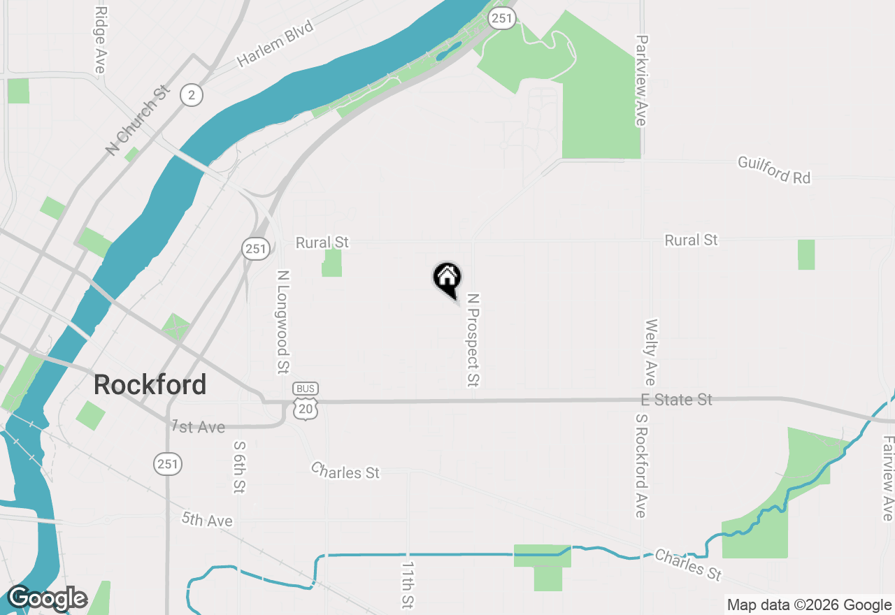 Map of 1611 Jackson Street, Rockford, IL 61107