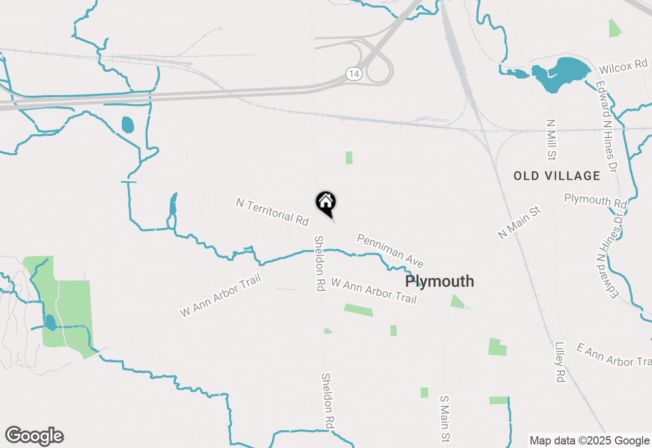 Map of 1492 Penniman Avenue, Plymouth, MI 48170