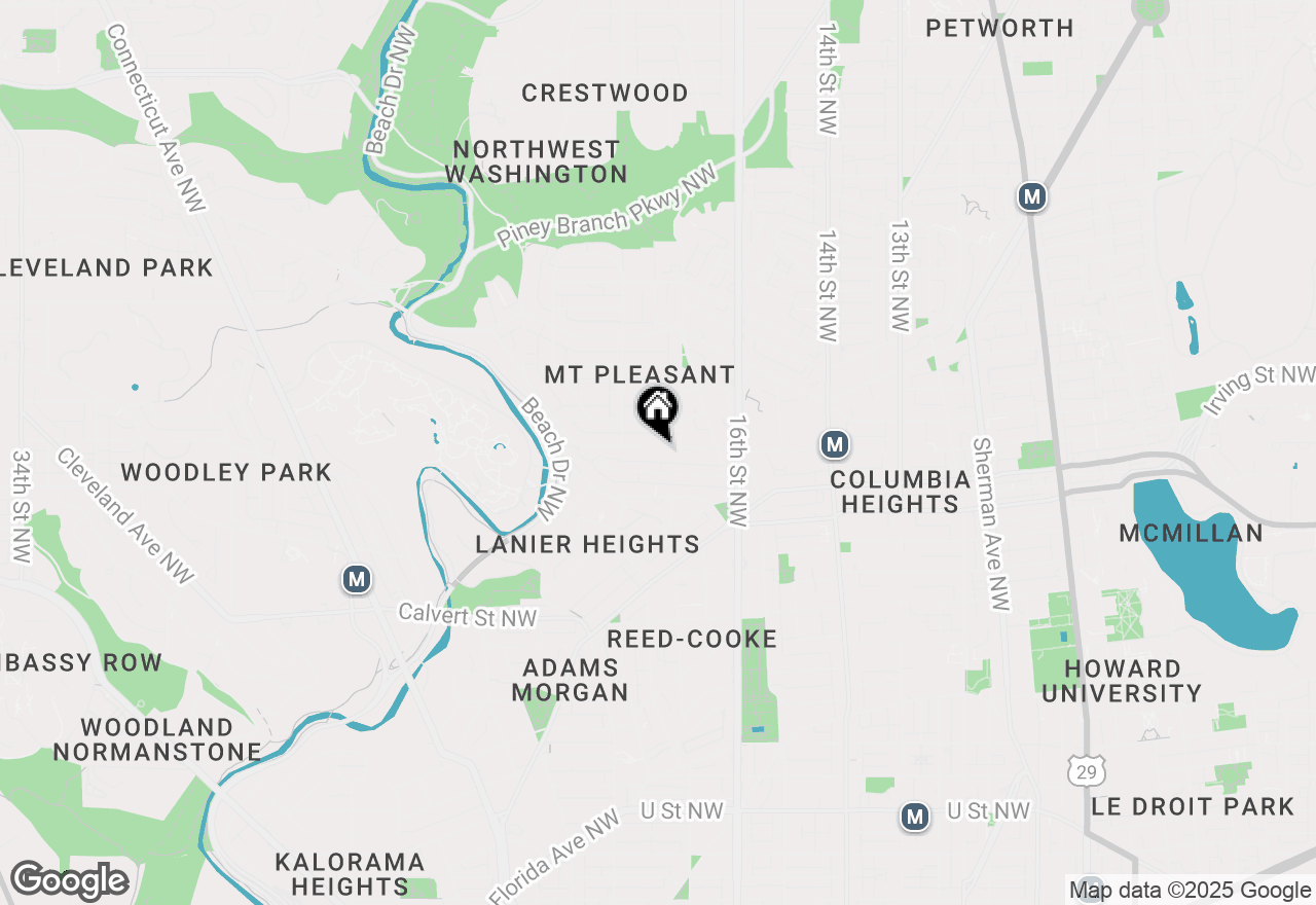 Map of 1716 Irving Street Nw, Washington, DC 20010
