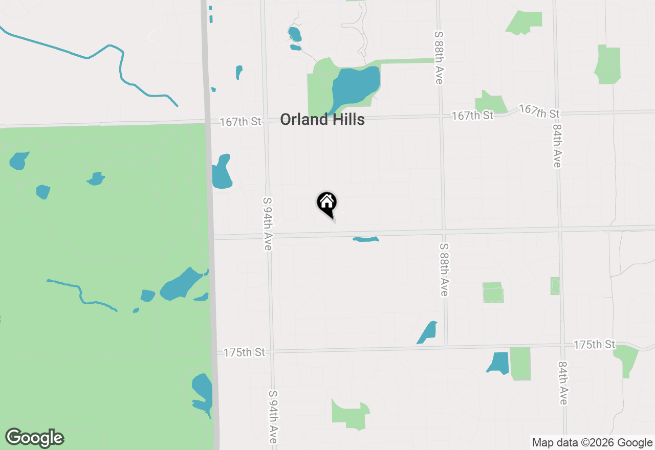 Map of 17042 92nd Avenue, Orland Hills, IL 60487