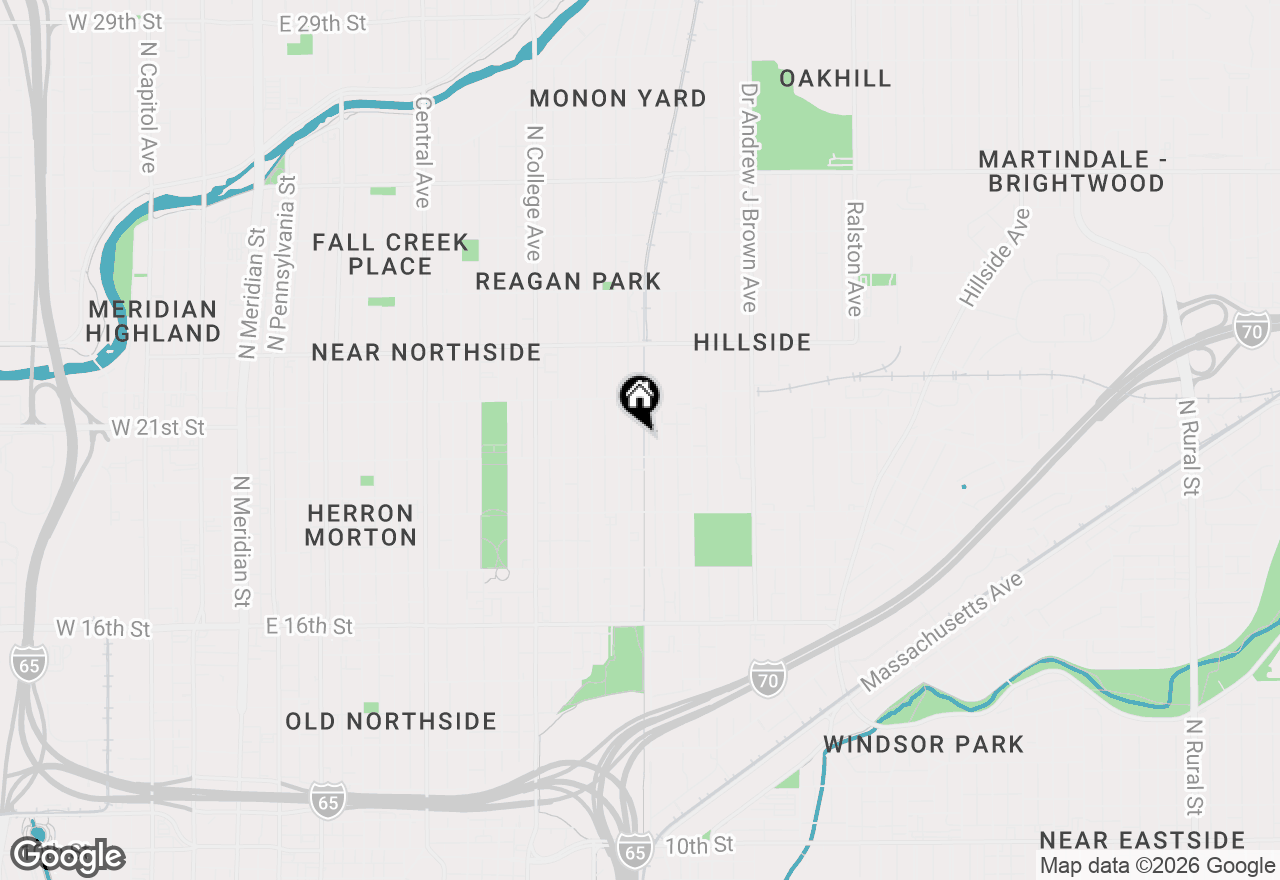 Map of 2019 Winthrop Avenue, Indianapolis, IN 46202