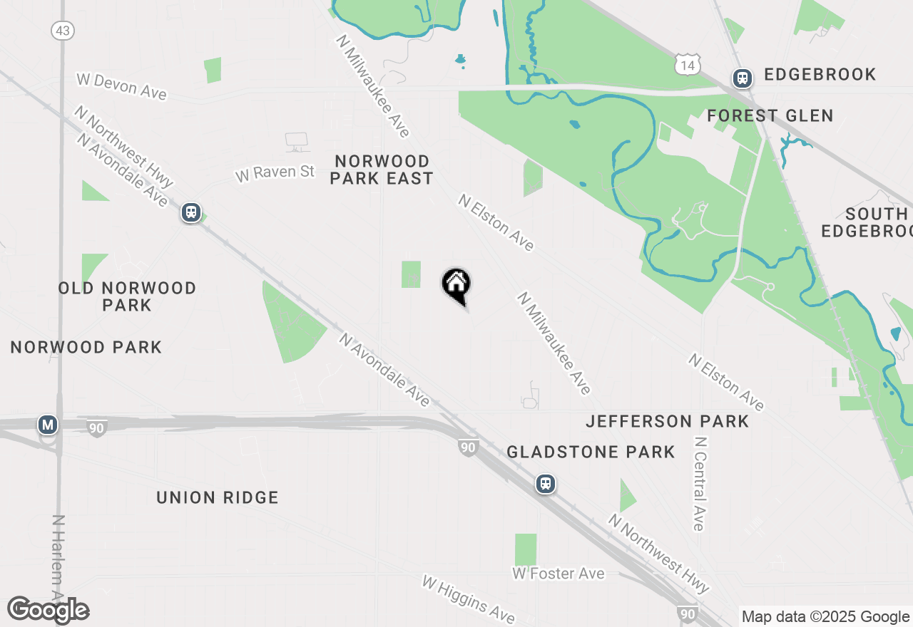 Map of 5828 N Melvina Avenue, Chicago, IL 60646