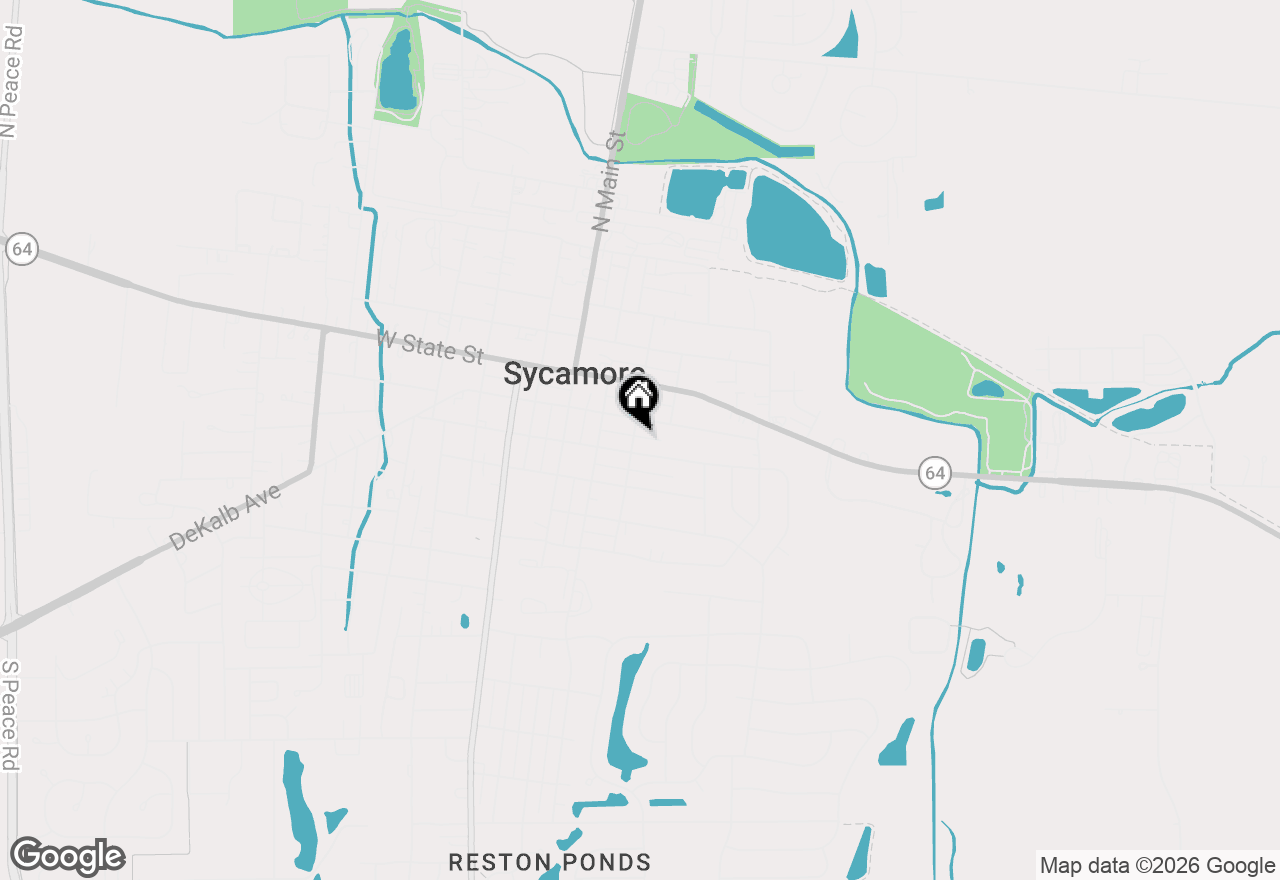 Map of 220 S Walnut Street, Sycamore, IL 60178