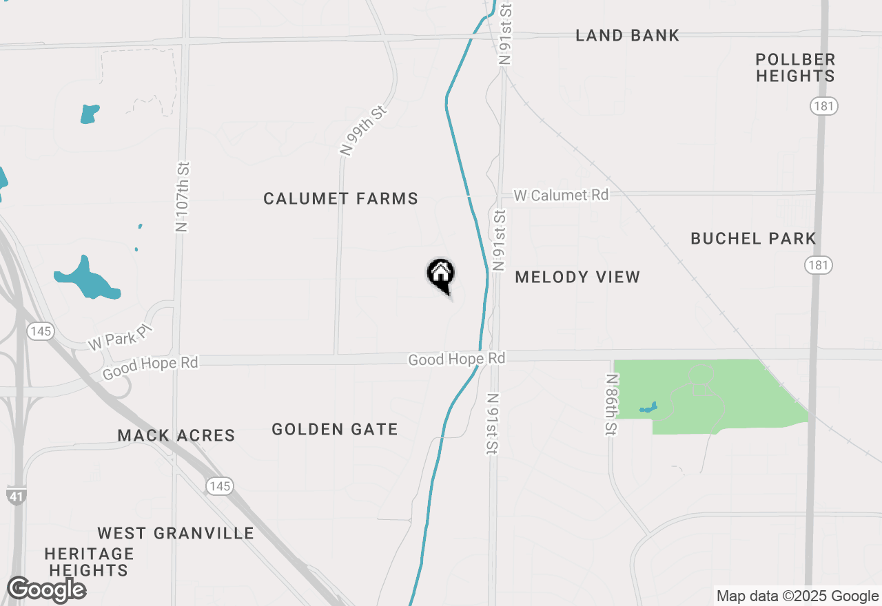 Map of 9349 W Mt Zion Dr, Milwaukee, WI 53224