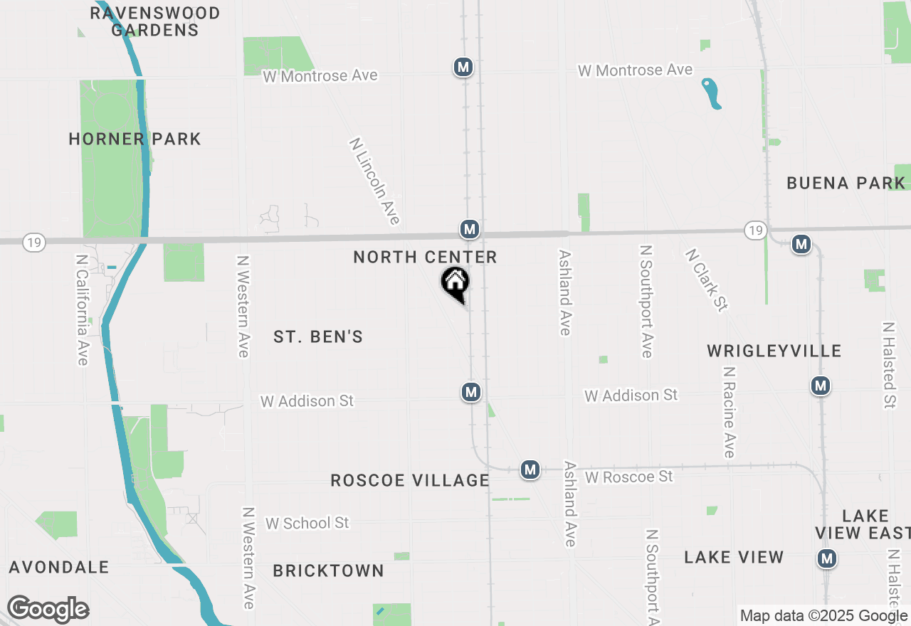 Map of 1840 W Grace Street #2W, Chicago, IL 60613