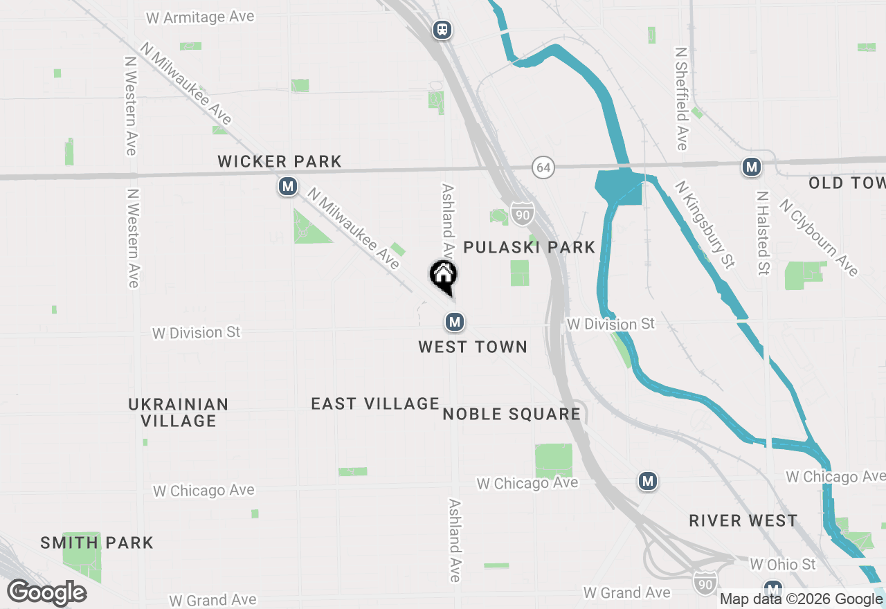 Map of 1241 N Milwaukee Avenue #409, Chicago, IL 60622