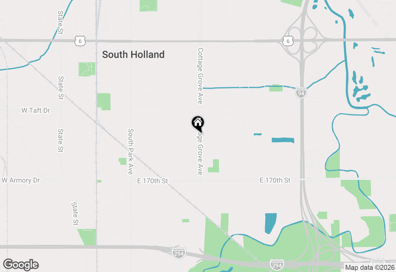 Map of 16728 Cottage Grove Avenue, South Holland, IL 60473