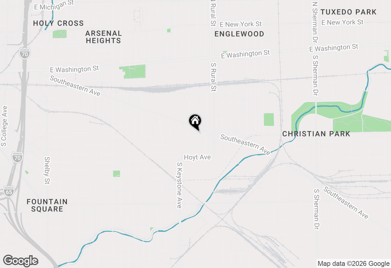 Map of 2526 English Avenue, Indianapolis, IN 46201
