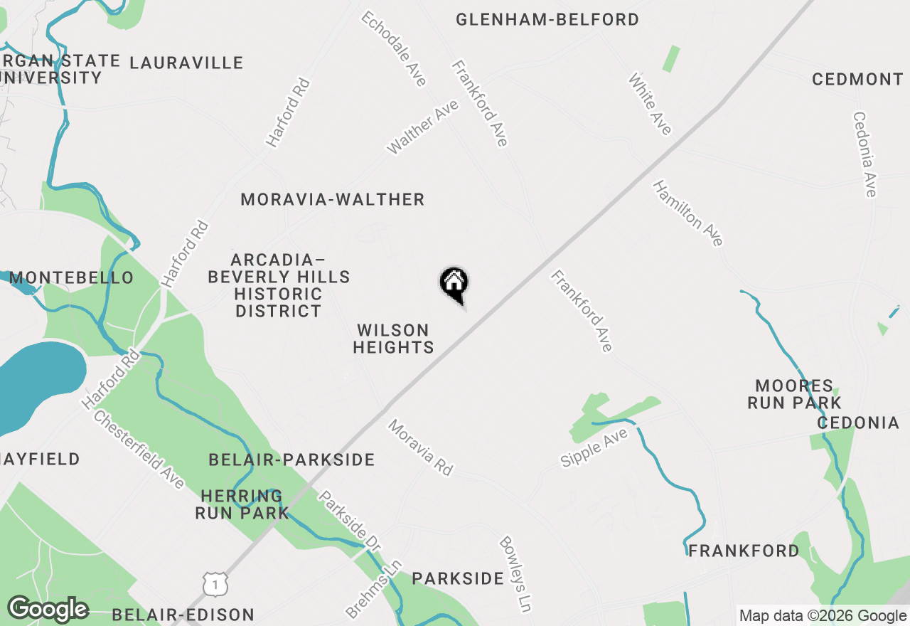 Map of 4019 Ridgecroft Road, Baltimore, MD 21206