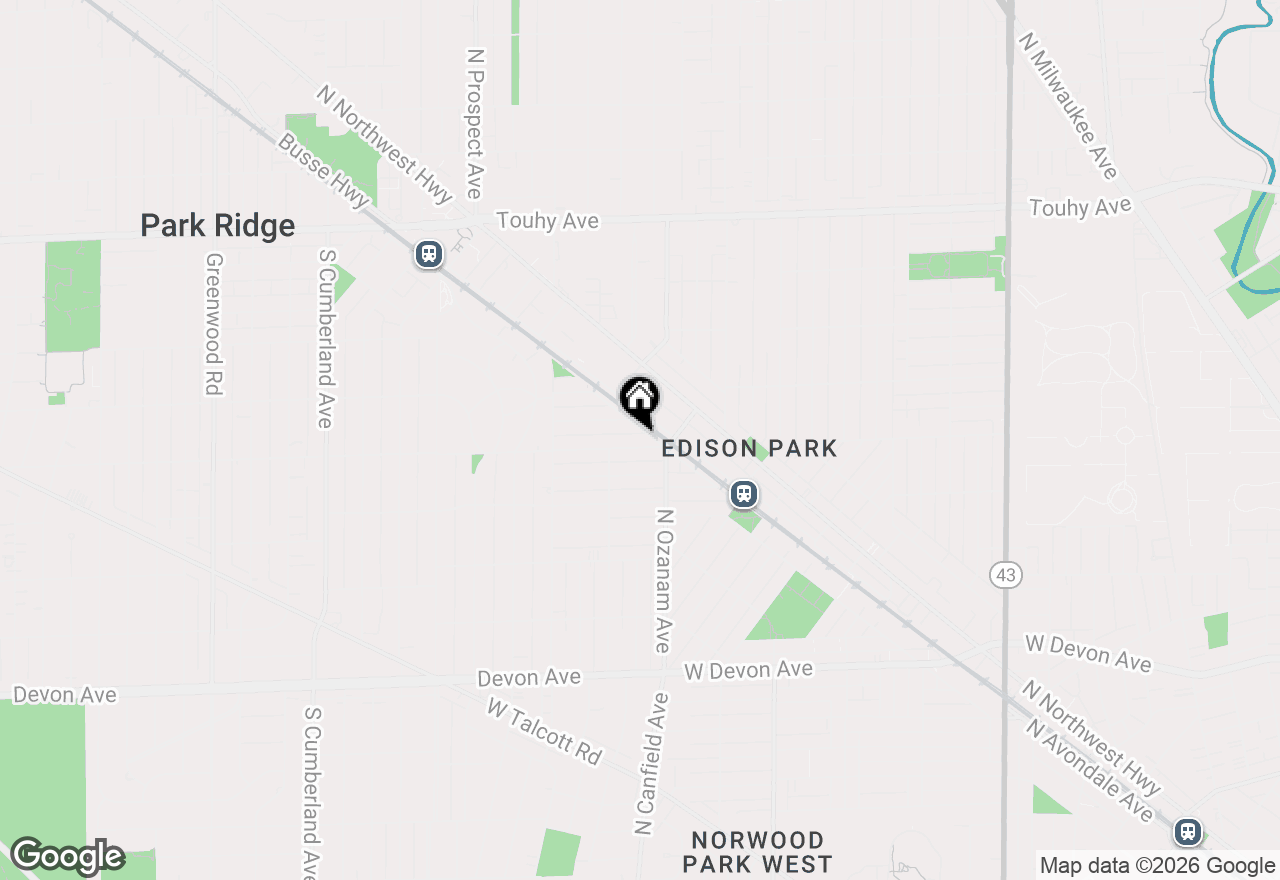 Map of 100 Belleplaine Avenue #1, Park Ridge, IL 60068
