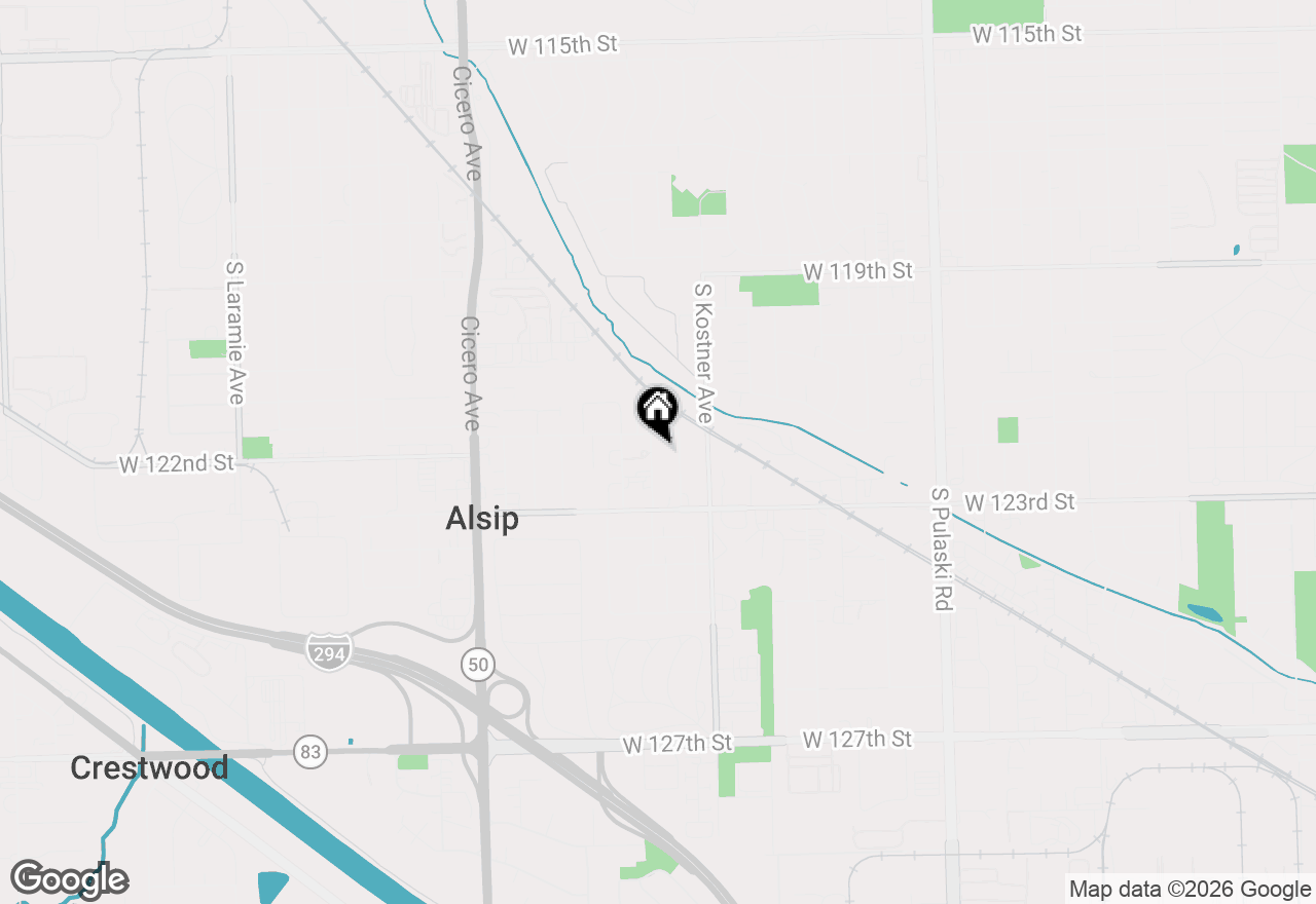 Map of 12215 S 45th Avenue, Alsip, IL 60803