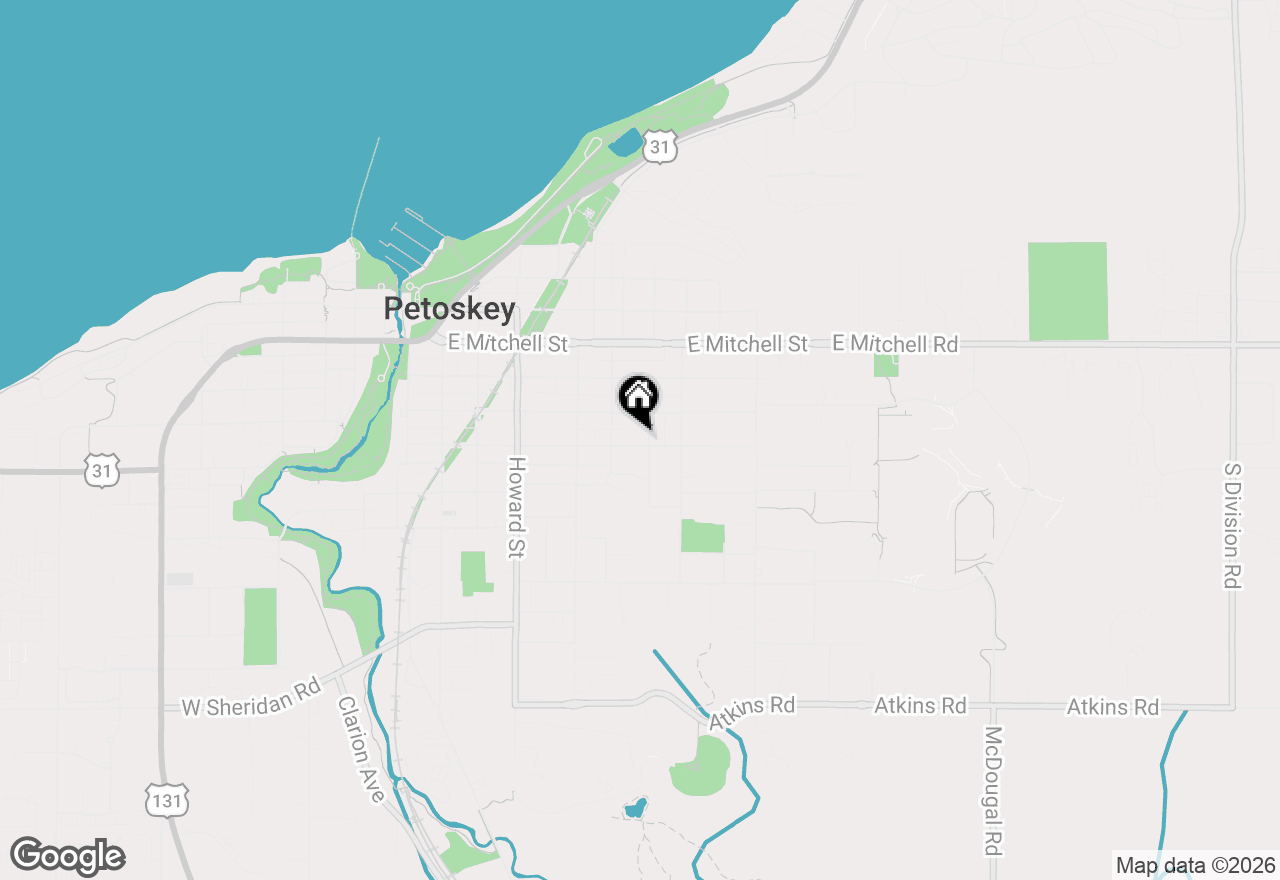 Map of 621 Grove Street, Petoskey, MI 49770